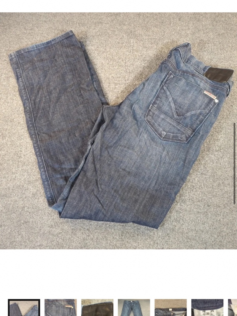 Hudson Clifton Bootcut Jeans Mens 33 Dark Wash Button Fly NHM135DCA WINS #2521